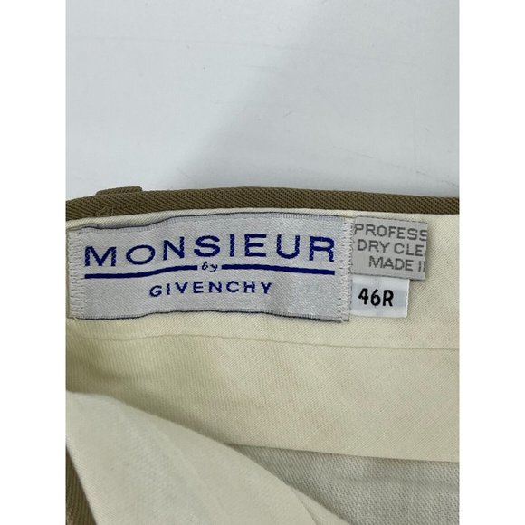 Givenchy Monsieur Men's Beige Pleated Dress Suit Pants Size 46R - Picture 8 of 13